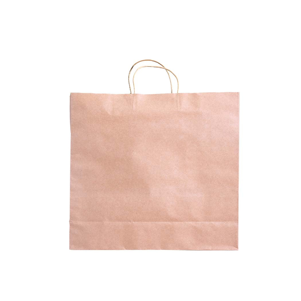 50x Brown Paper Bag Kraft Eco Recyclable Gift Carry Shopping Retail Bags Handles Deals499