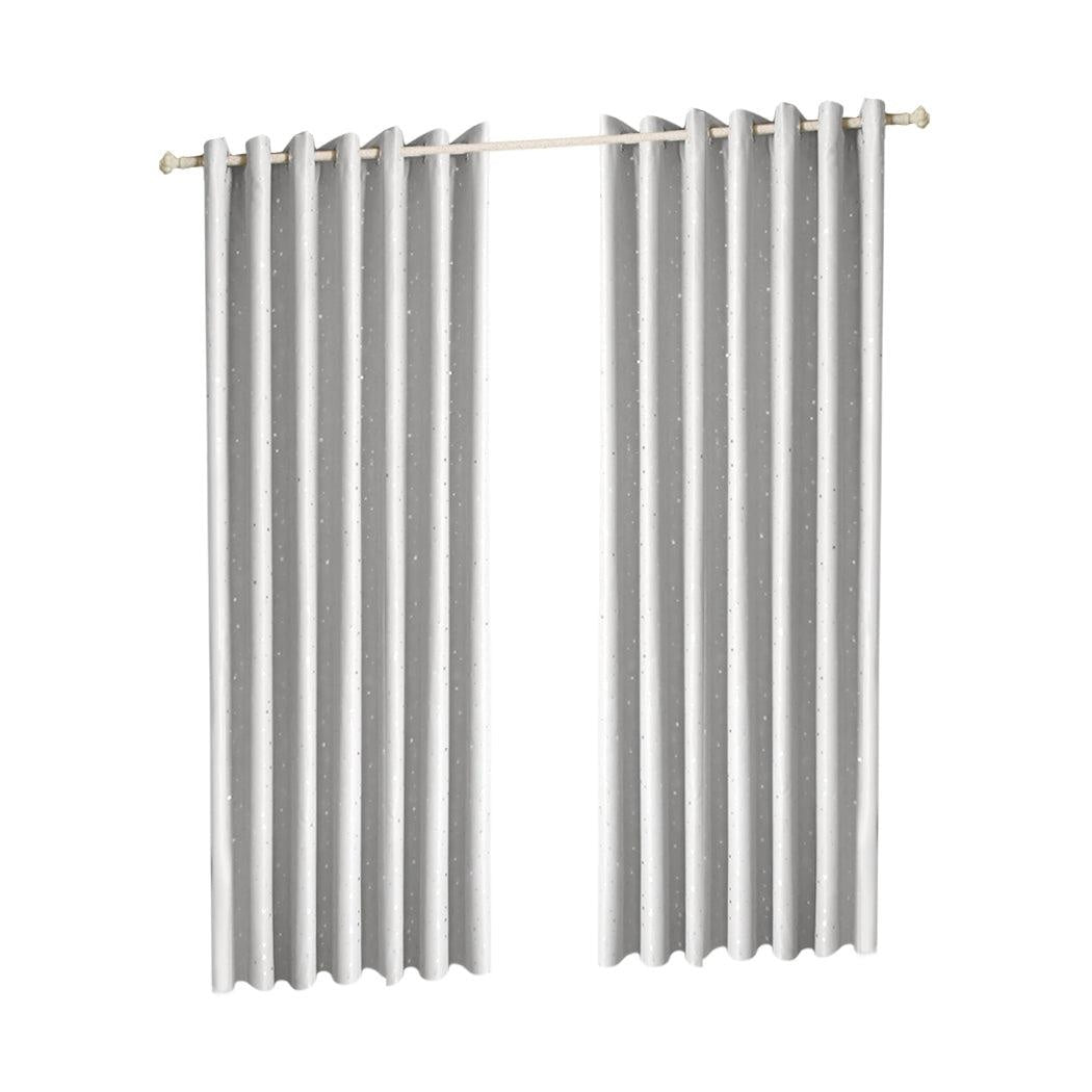 Star Blockout Blackout Curtains 3 Layers Eyelet Pure Fabric Room Darkening Deals499