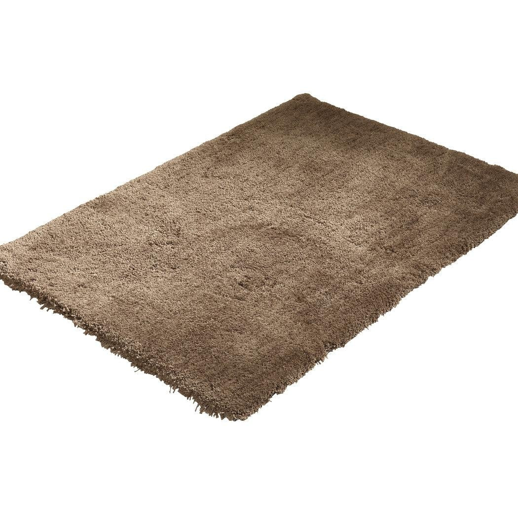 Ultra Soft Anti Slip Rectangle Plush Shaggy Floor Rug Carpet in Taupe 90x150cm Deals499