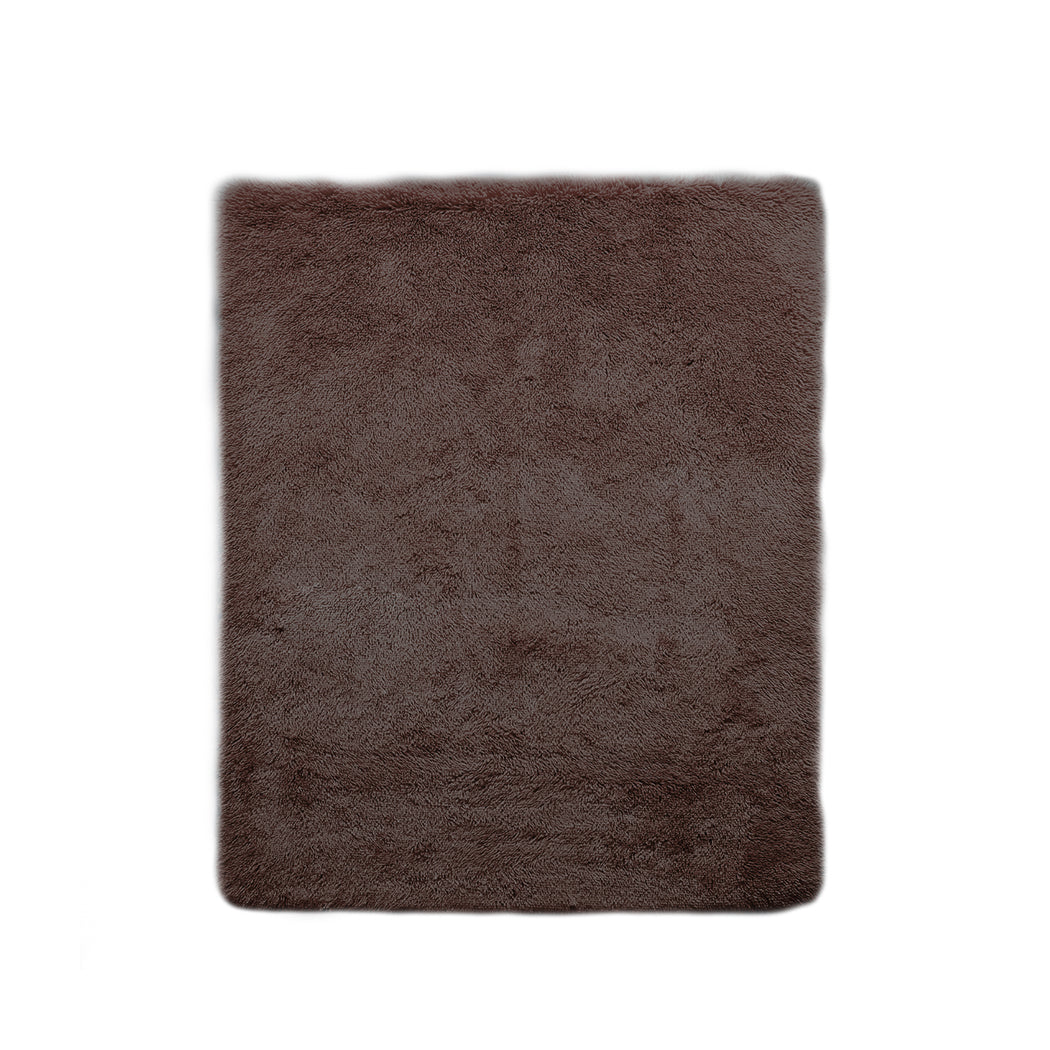 Designer Soft Shag Shaggy Floor Confetti Rug Carpet Home Decor 200x230cm Coffee Deals499