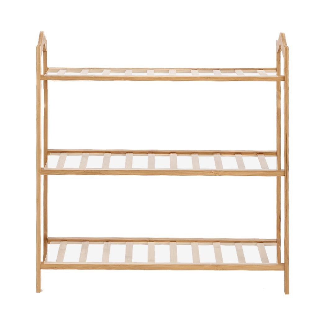 Levede Bamboo Shoe Rack Storage Wooden Organizer Shelf Stand 3 Tiers Layers 70cm Deals499