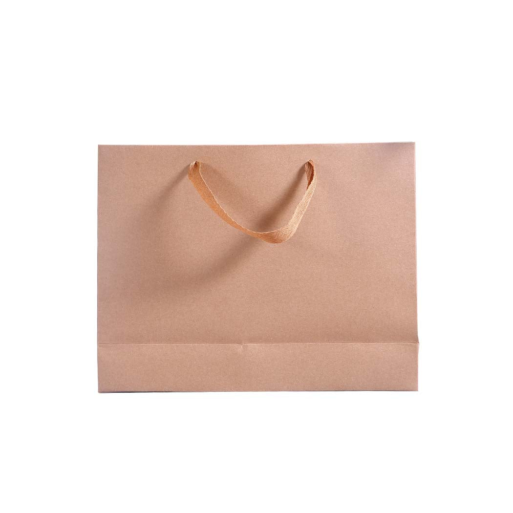 50x Brown Paper Bag Kraft Eco Recyclable Gift Carry Shopping Retail Bags Handles Deals499