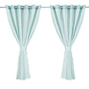 2x Blockout Curtains Panels 3 Layers with Gauze Room Darkening 240x230cm Aqua Deals499
