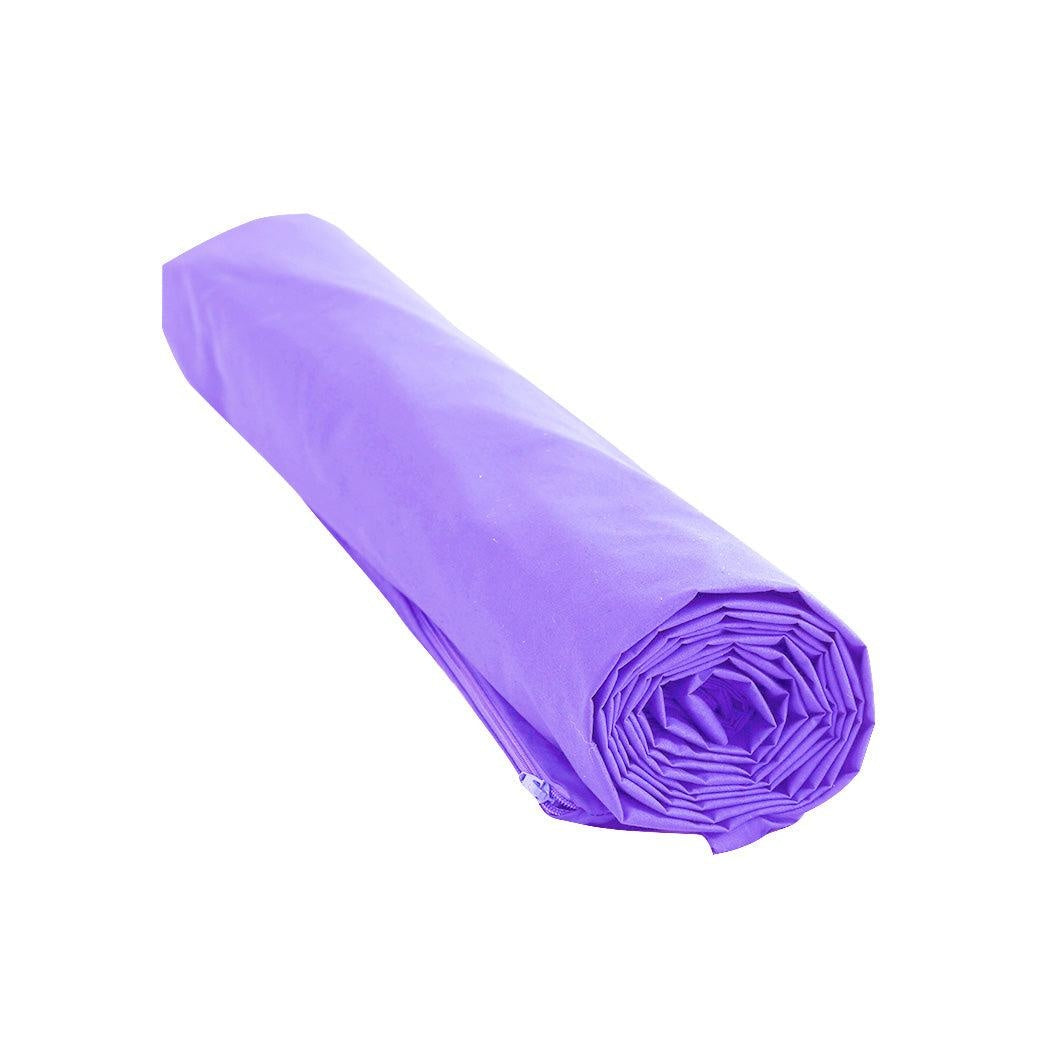 DreamZ 121x91cm Anti Anxiety Weighted Blanket Blankets Bamboo Cover Only Purple DreamZ