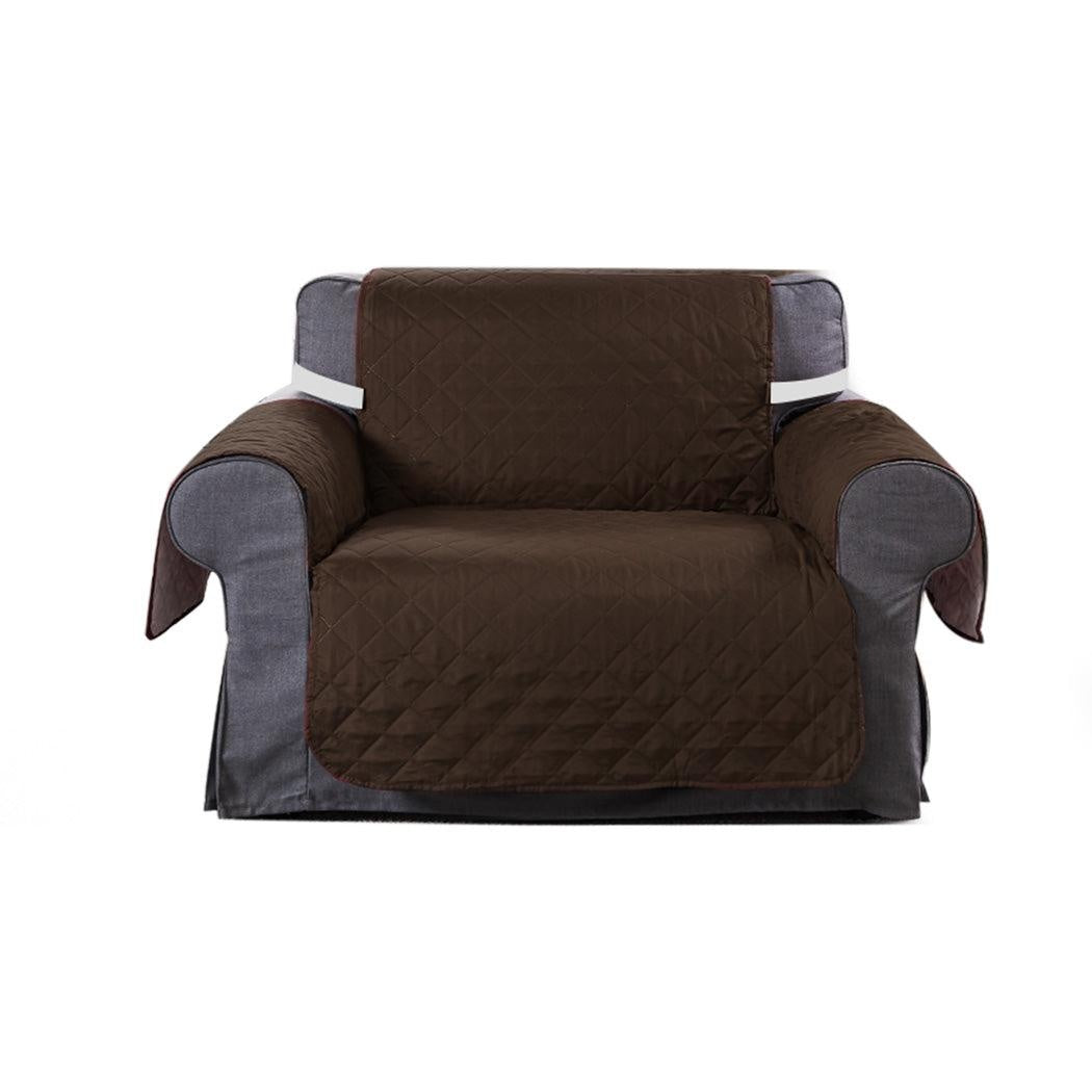 Sofa Cover Couch Lounge Protector Quilted Slipcovers Waterproof Coffee 173cm x 200cm Deals499