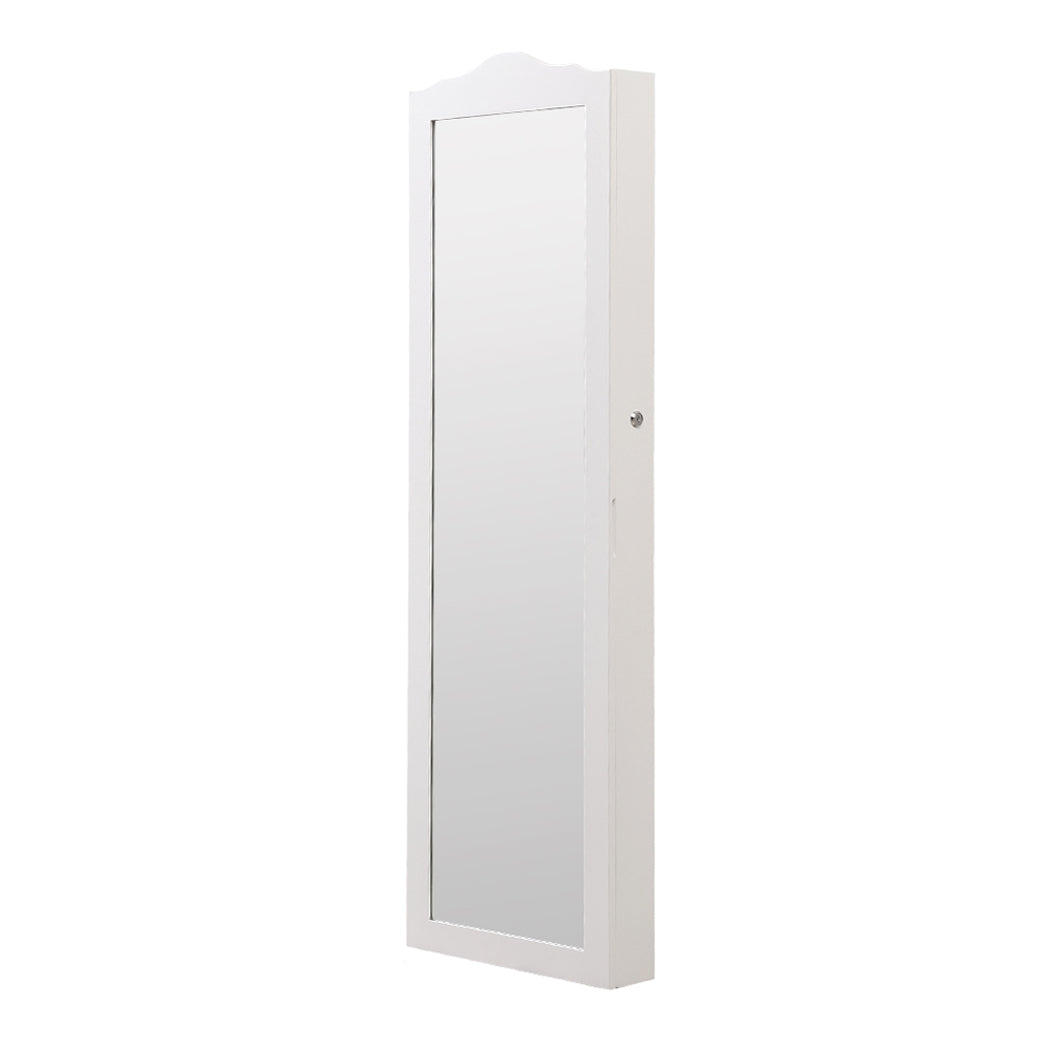 Mirror Jewellery Cabinet Makeup Storage Ear Ring Necklace Box With Led Light New Deals499