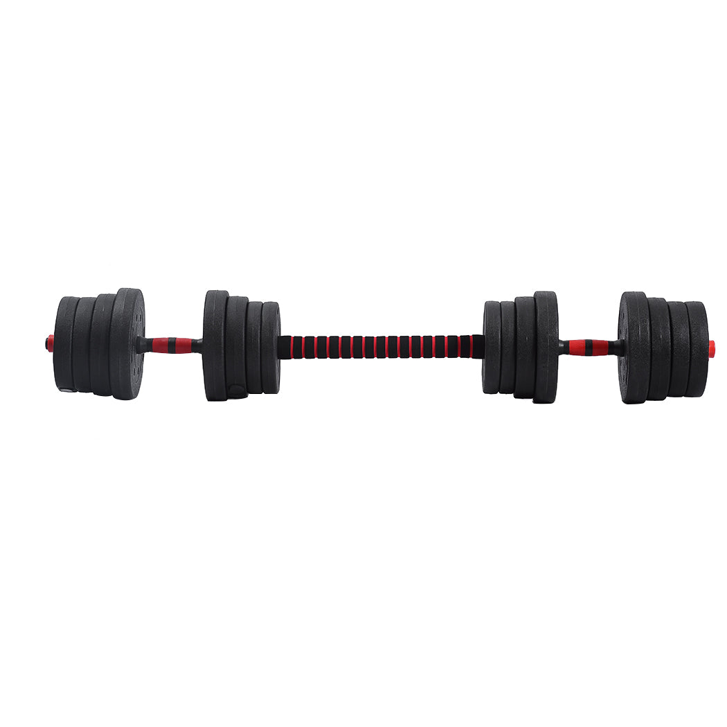 Dumbbells Barbell Weight Set 30KG Adjustable Rubber Home GYM Exercise Fitness Deals499