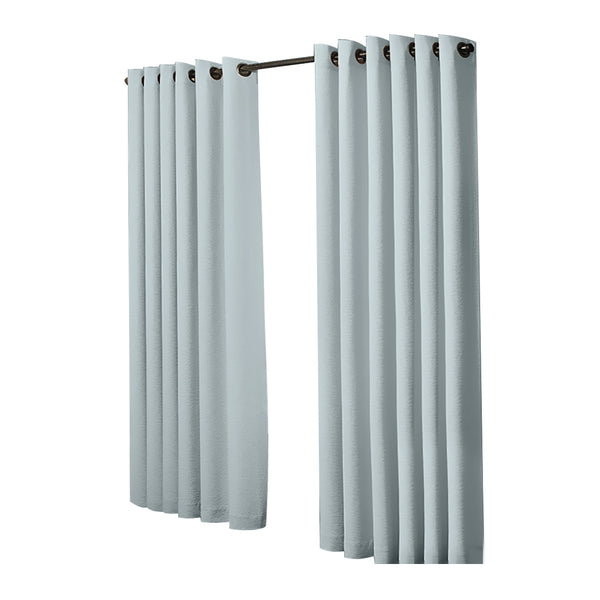 2x Blockout Curtains Panels 3 Layers Eyelet Room Darkening 240x230cm Green Deals499