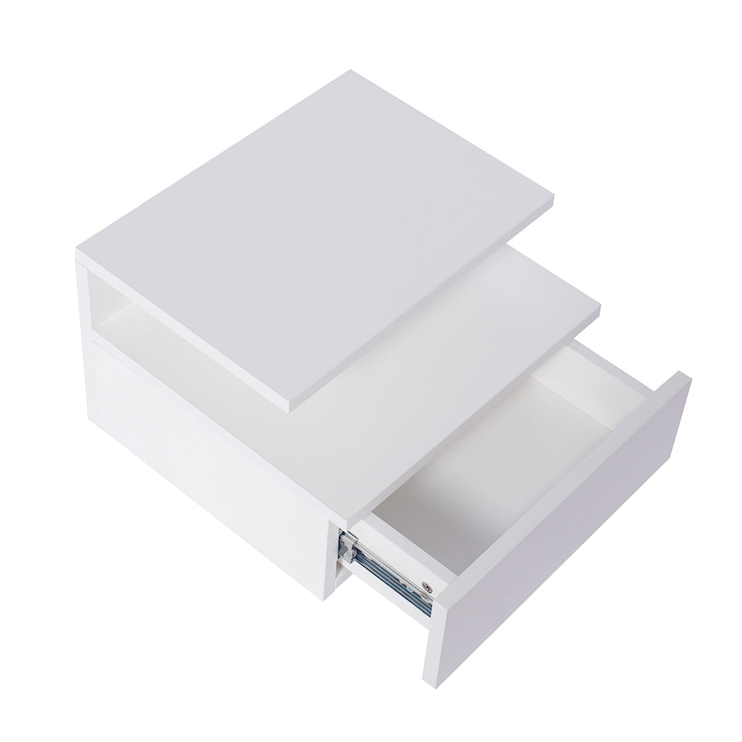 Levede Bedside Tables LED Wall Mounted Cabinet Side Table Floating Nightstand X2 Deals499