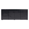 Levede Buffet Sideboard Cabinet High Gloss Storage Modern Doors Cupboard Black Deals499
