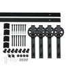 2.44M Antique Classic Style Double Sliding Barn Door Hardware Track Roller Kit Deals499