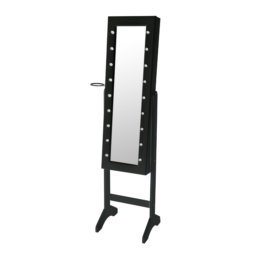 Levede Mirror Jewellery Cabinet Two Doors Makeup Storage Jewelry Organiser Box Deals499