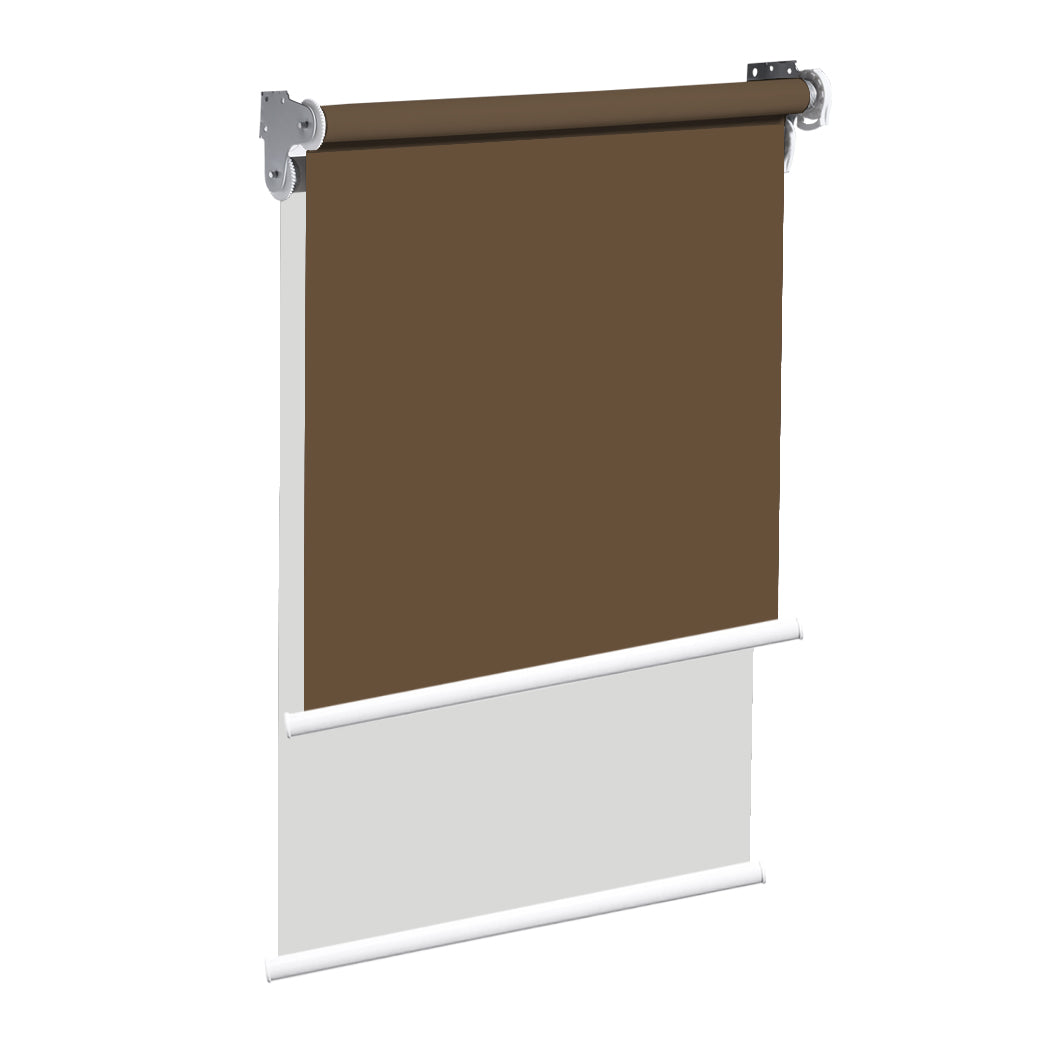 Modern Day/Night Double Roller Blinds Commercial Quality 120x210cm All White Deals499