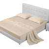 DreamZ 4 Pcs Natural Bamboo Cotton Bed Sheet Set in Size King Ivory Deals499