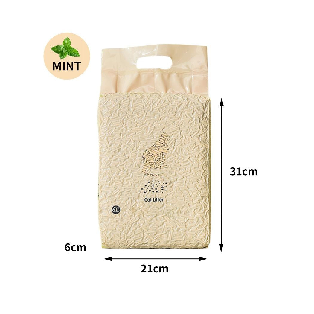 Tofu Cat Litter 6L Edible Crystals Flushable Pipers Sand Biodegradable Mint X2 Deals499