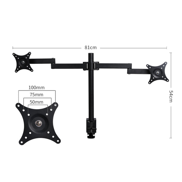 Dual HD LED Desk Mount Monitor Stand 2 Arm Display Bracket LCD Screen TV Holder Deals499