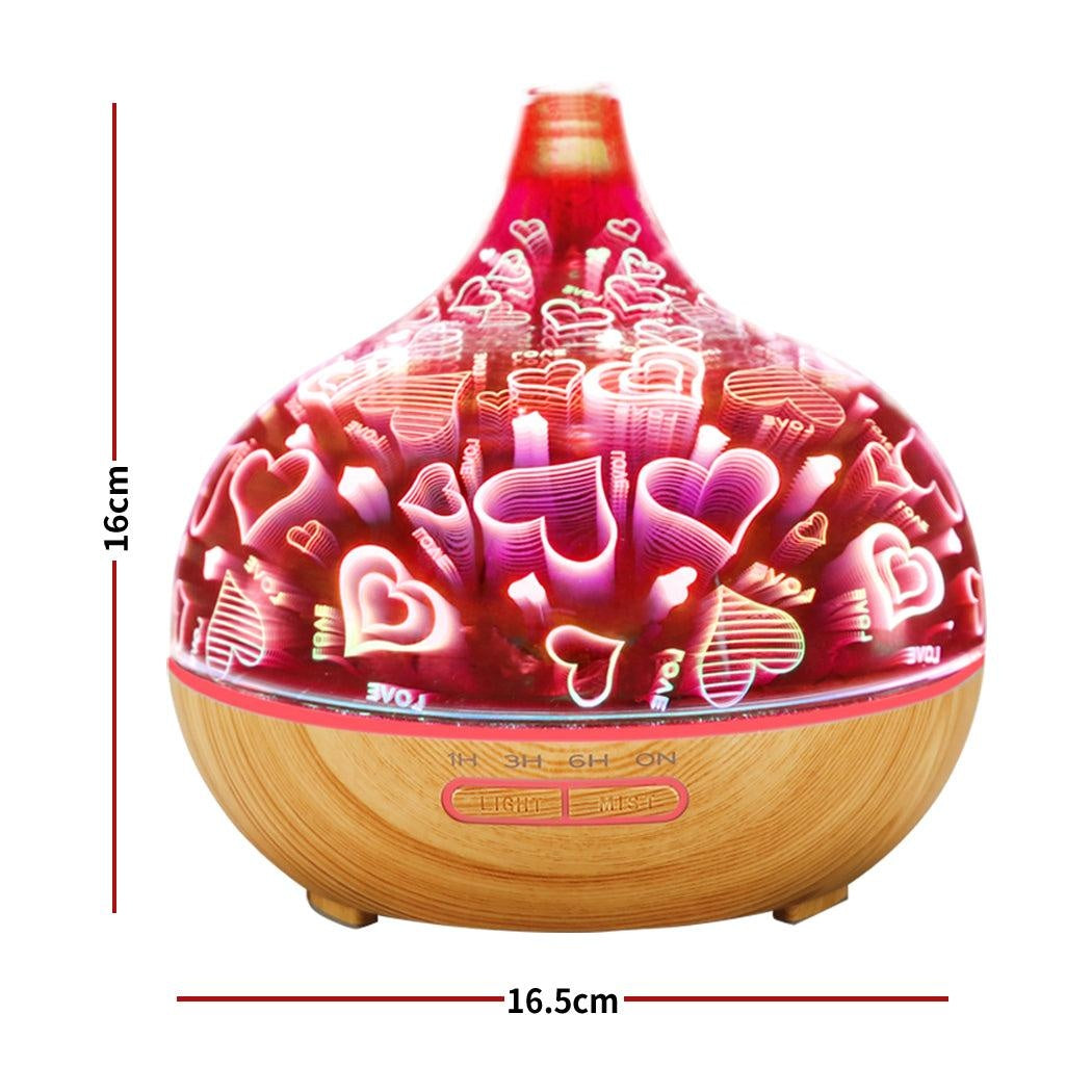 Aroma Diffuser Aromatherapy Ultrasonic Humidifier Essential Oil Purifier Heart Deals499