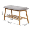 Shoe Bench Bamboo Shoes Storage Cushion Seat Rack Shelf Cabinet Organiser L Deals499