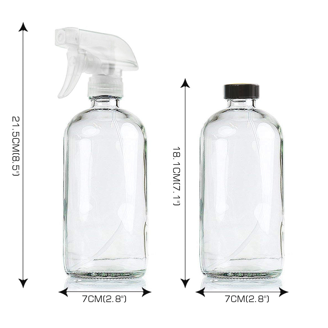 4x 500ml Clear Glass Spray Bottles Trigger Water Sprayer Aromatherapy Dispenser Deals499