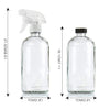 4x 500ml Clear Glass Spray Bottles Trigger Water Sprayer Aromatherapy Dispenser Deals499