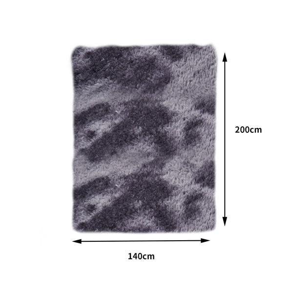 Floor Rug Shaggy Rugs Soft Large Carpet Area Tie-dyed Midnight City 140x200cm Deals499