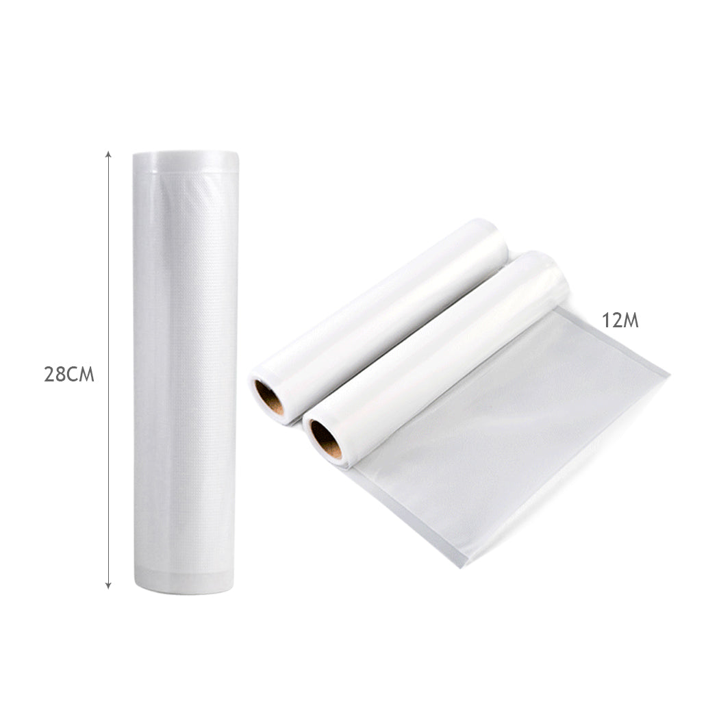 2 Rolls Vacuum Food Sealer Seal Bags Rolls Saver Storage Commercial Grade 28cm Deals499