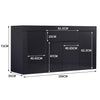 Levede Buffet Sideboard Cabinet High Gloss Storage Modern Doors Cupboard Black Deals499