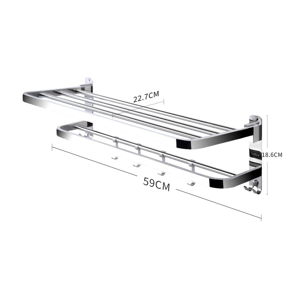Towel Rail Rack Racks Ladder Shelf Bar Stainless Steel Wall Mounted Bathroom Deals499
