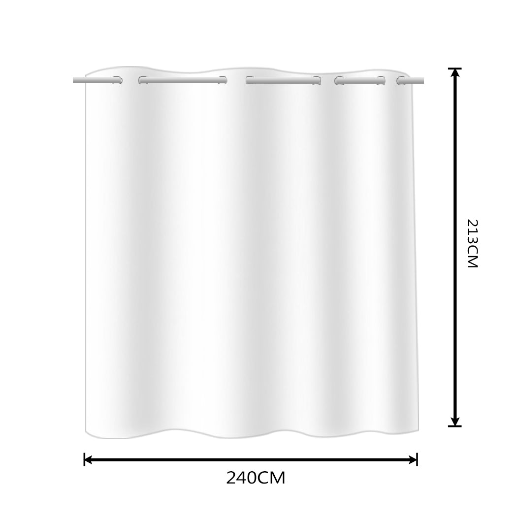 2x Blockout Curtains Panels 3 Layers with Gauze Room Darkening 240x213cm Rose Deals499