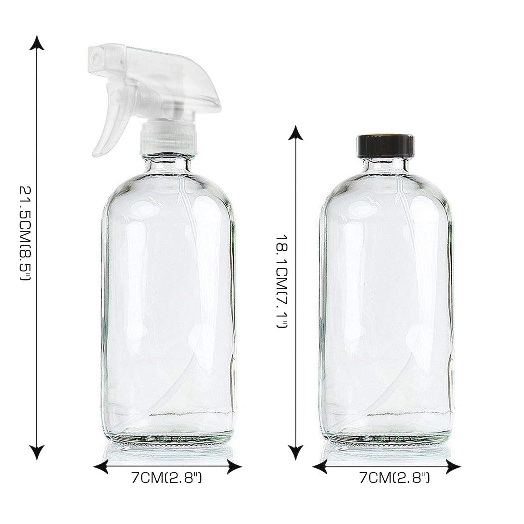 6x 500ml Clear Glass Spray Bottles Trigger Water Sprayer Aromatherapy Dispenser Deals499