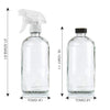 6x 500ml Clear Glass Spray Bottles Trigger Water Sprayer Aromatherapy Dispenser Deals499