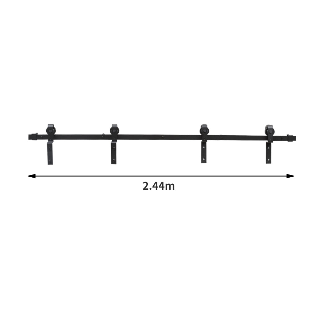 Sliding Barn Door Hardware Track Double Overlap Classic Kits 2.44M Deals499