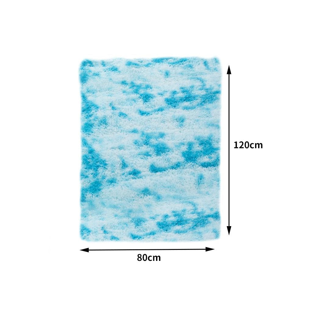 Floor Rug Shaggy Rugs Soft Large Carpet Area Tie-dyed Maldives 80x120cm Deals499