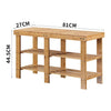 Bamboo Shoe Rack Stand Bench 3 Tier Cabinet Shoes Storage Shelf Organiser 81cm Deals499