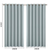 2x Blockout Curtains Panels 3 Layers Eyelet Room Darkening 240x230cm Green Deals499