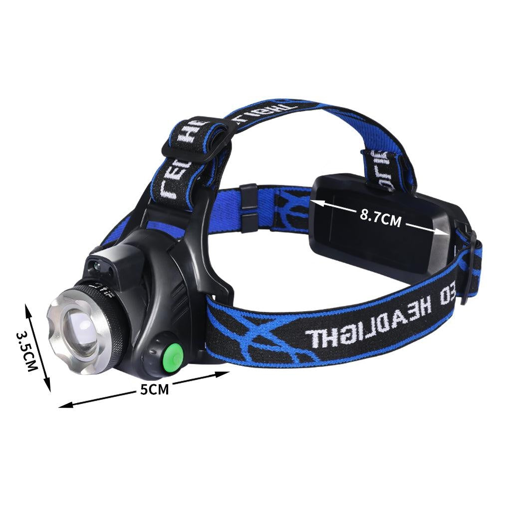 3x 500LM LED Headlamp Headlight Flashlight Head Torch Rechargeable CREE XML T6 Deals499