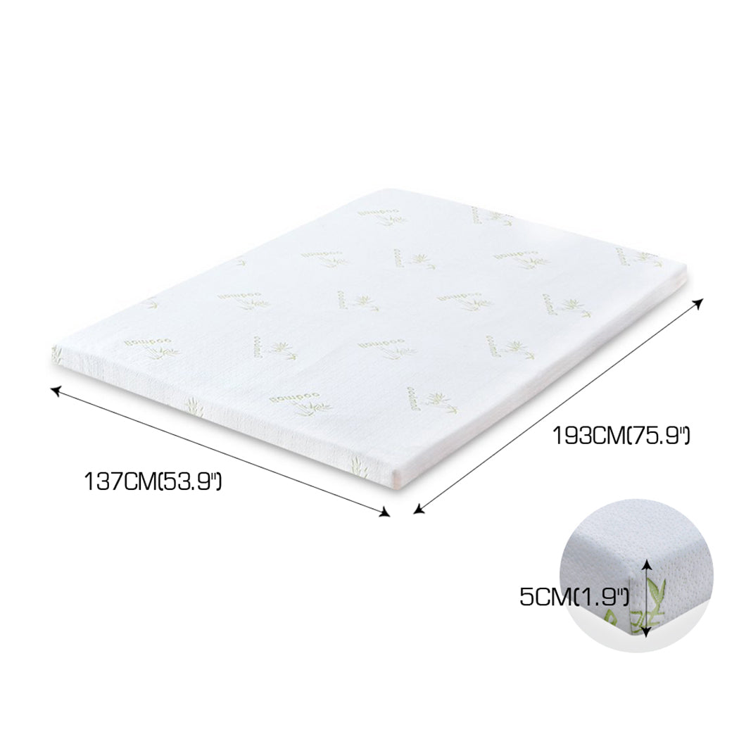 DreamZ 8cm Thickness Cool Gel Memory Foam Mattress Topper Bamboo Fabric Double Deals499