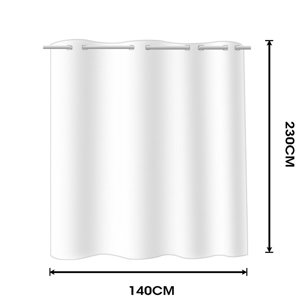 2x Blockout Curtains Panels 3 Layers with Gauze Room Darkening 140x230cm Rose Deals499