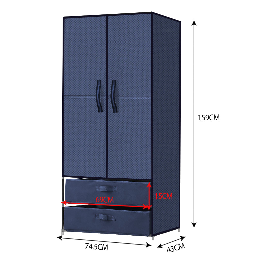 Levede Portable Wardrobe Clothes Closet Storage Cloth Organiser Unit Shelf Rack Deals499