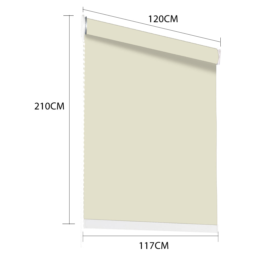 Quality Modern Blockout Roller Blinds Curtain Full Sun Shading Room 120cmx210cm Deals499