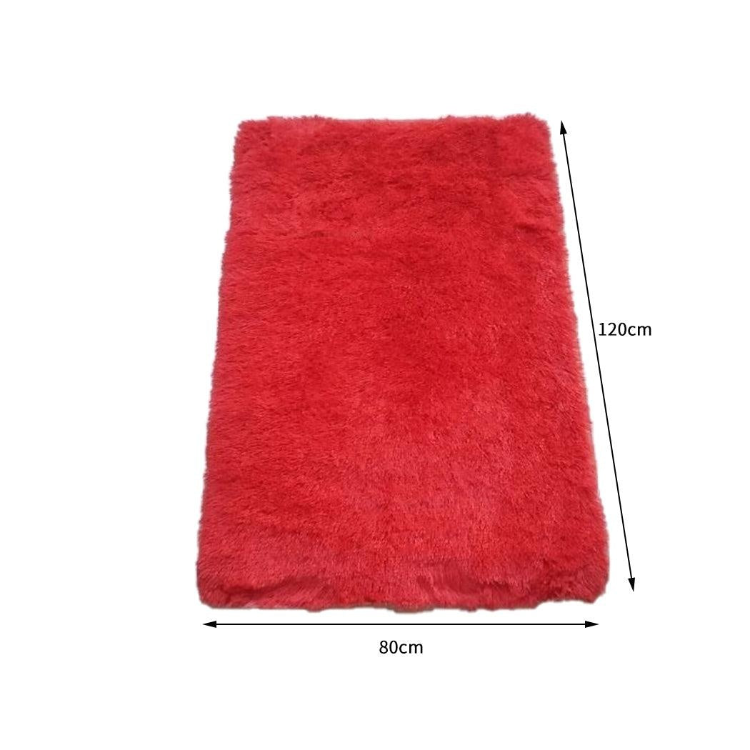 Designer Soft Shag Shaggy Floor Confetti Rug Carpet Home Decor 80x120cm Red Deals499