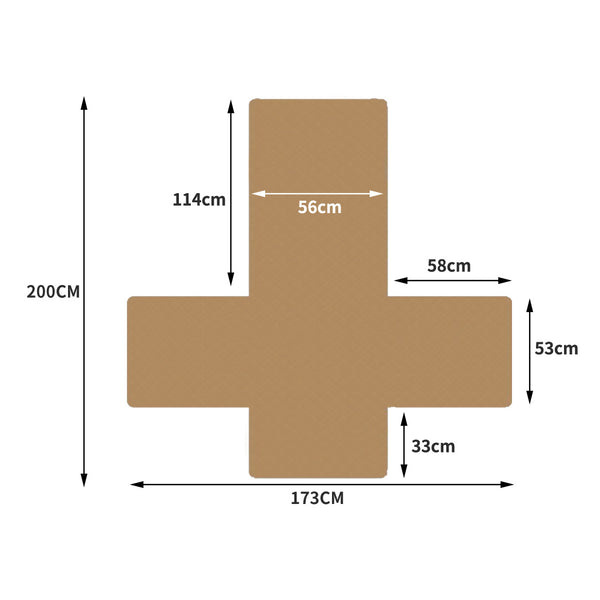 Sofa Cover Couch Lounge Protector Quilted Slipcovers Waterproof Ginger 173cm x 200cm Deals499