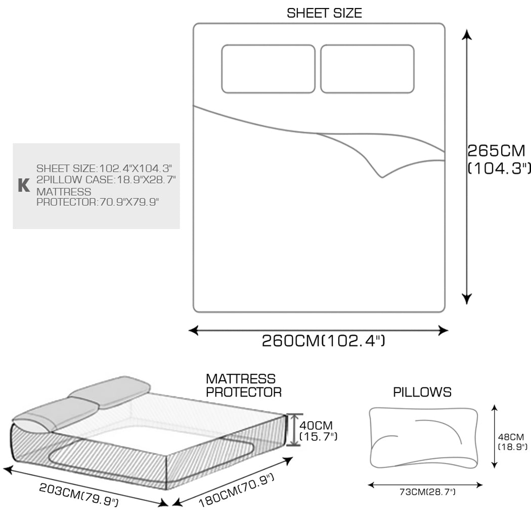 DreamZ 4 Pcs Natural Bamboo Cotton Bed Sheet Set in Size King Grey Deals499