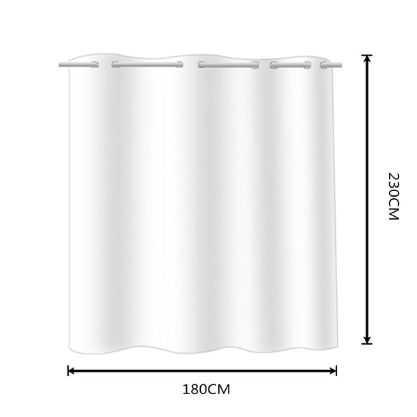 2x Blockout Curtains Panels 3 Layers with Gauze Room Darkening 180x230cm Sand Deals499