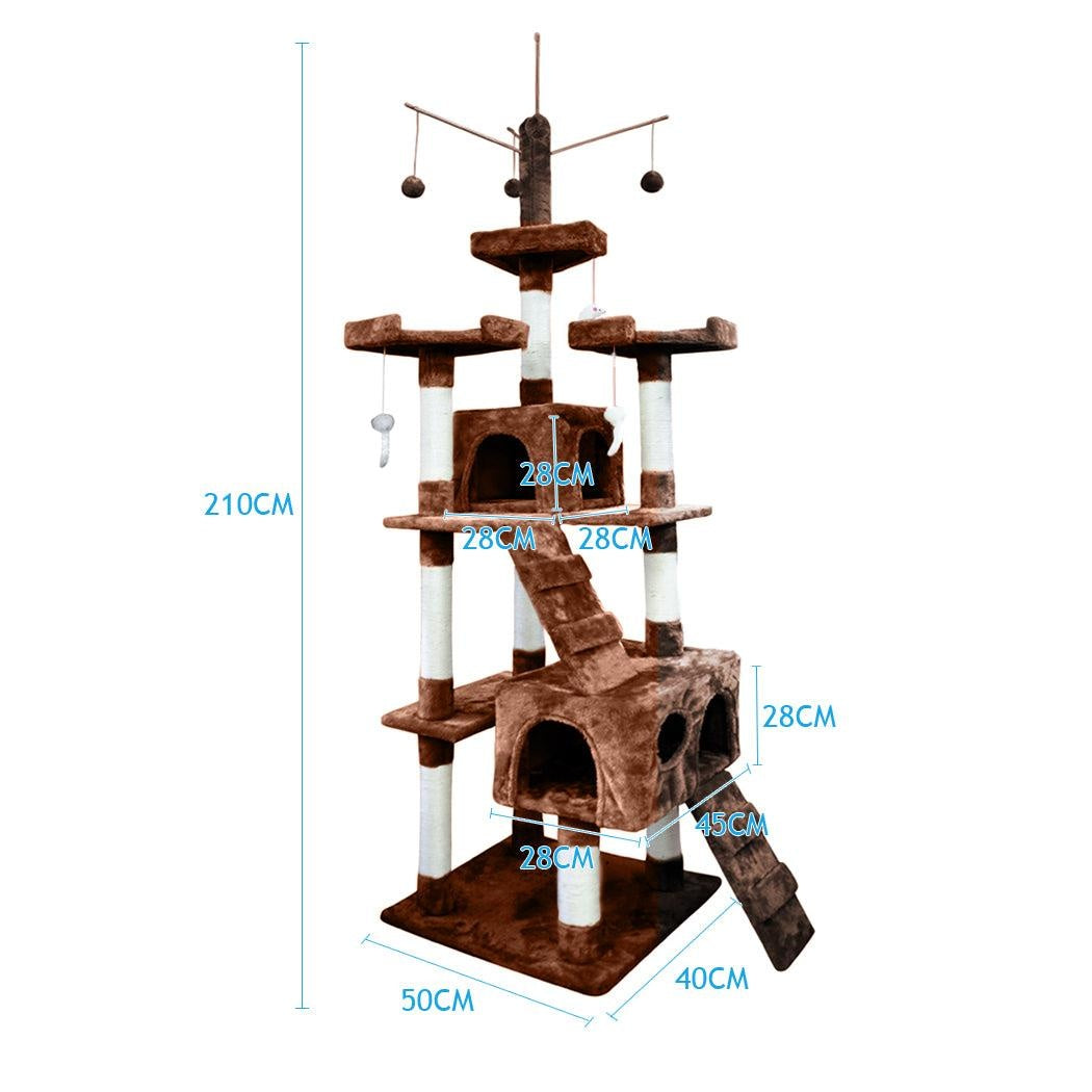 PaWz 2.1M Cat Scratching Post Tree Gym House Condo Furniture Scratcher Tower Deals499
