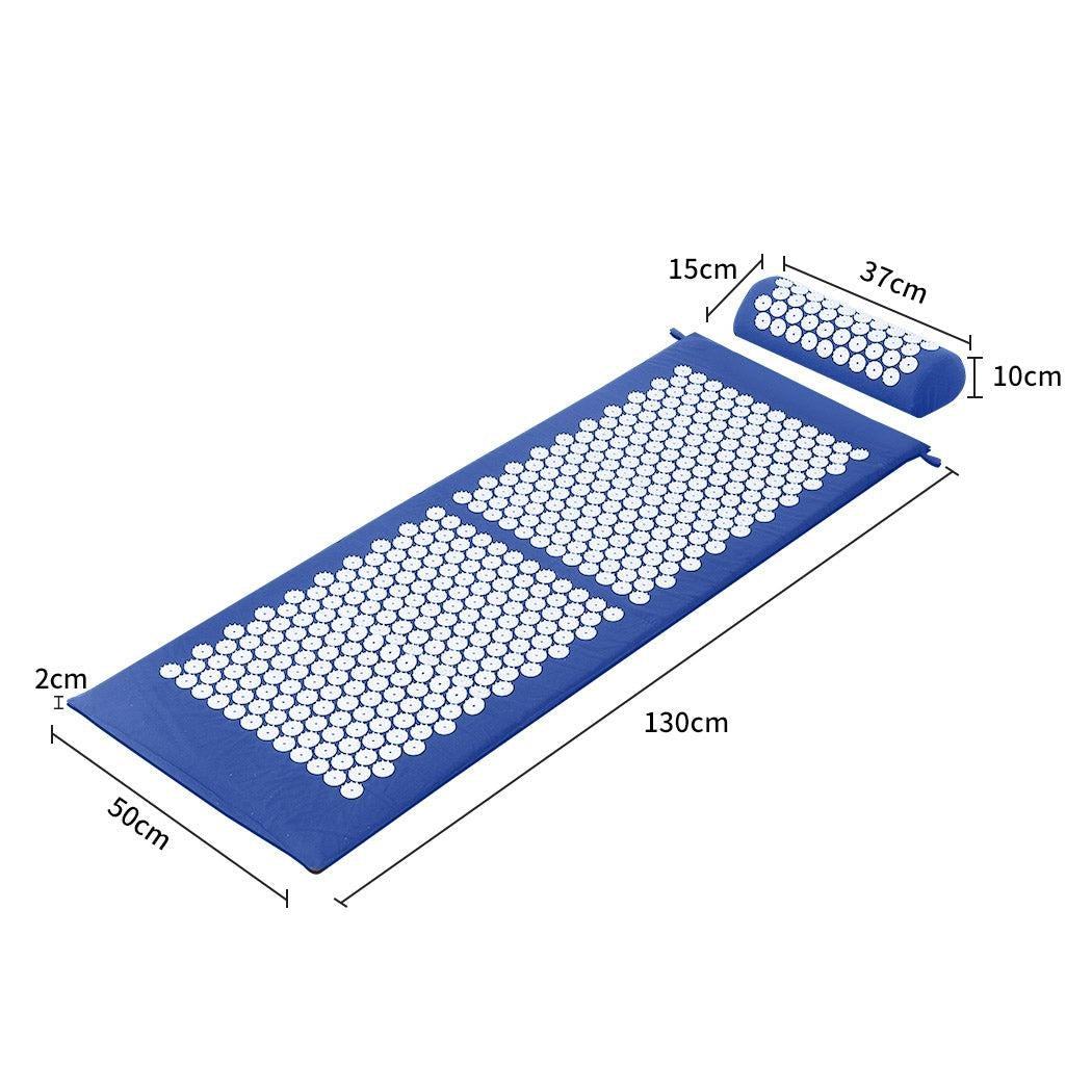 Acupressure Mat Yoga Massage Shakti Sit Lying Pain Stress Relax Blue 130 x 50cm Deals499