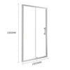 Levede Bath Shower Enclosure Screen Seal Strip Glass Shower Door 1400x1900mm Deals499