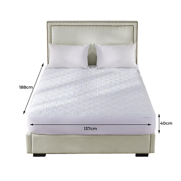 Dreamz Mattress Protector Topper Cool Fabric Pillowtop Waterproof Cover Double Deals499