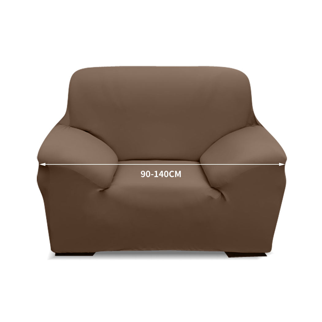 Easy Fit Stretch Couch Sofa Slipcovers Protectors Covers 1 Seater Taupe Deals499