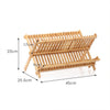 Dish Rack Bamboo Foldable Drainer Drying Dish Holder Plate Utensil Cultery Tray Deals499
